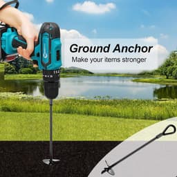 Set van 4 stuks - Grondankers 38 cm lang en 12.7 cm dik - Heavy duty voor tenten, luifels, schuren, trampoline en schommels — thumbnail 2