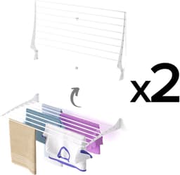 2x Foxydry Fold 100 white wasdroogrek wandmontage clicksysteem - 100 x 50 x 10 cm — thumbnail 1