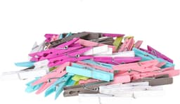 Wasknijpers set - 250 stuks - gekleurd - kunststof - 7 cm - was ophangen - Wasgoedknijpers — thumbnail 5