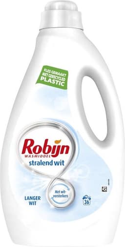 Robijn Stralend Wit Vloeibaar Wasmiddel - 5 x 36 wasbeurten Voordeelpakking - Met 95% biologisch afbreekbare ingrediënten — thumbnail 2