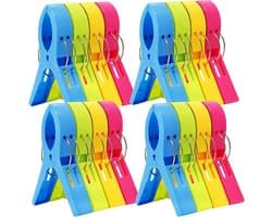 YONO Strandlaken Knijpers - Grote Handdoek Klemmen - Badlaken Clips - 16 Stuks — afbeelding 1