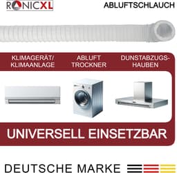 TronicXL PVC afvoerslang - 100 mm - 6 m - voor uw droger, airconditioning, toe en afvoerlucht installatie en meer - 4 inch - universeel — thumbnail 3