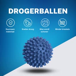 Drogerballen - Wasbollen - Wasdrogerbal - 6 Stuks - Sneller droog - Anti-kreuk — thumbnail 2