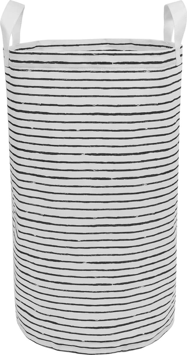 KLUNKA IKEA - Zwart-wit stoffen waszak, 60l — afbeelding 1