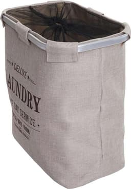 Wasmand MCW-C34, Wasbox Wasmand Wasmand met net, 1 vak 56x49x30cm 82l ~ beige — thumbnail 3