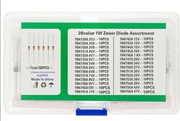 280pcs 28 value 1W Zener Diode 3.3V - 30V 28 x 10pcs Assortment Set Kit + Box — thumbnail 1