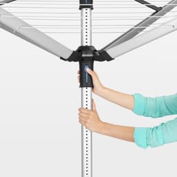 Brabantia Lift-O-Matic Advance Droogmolen - 50 m - met Metalen Grondanker, Beschermhoes en Wasknijpertasje - Metallic Grey — thumbnail 5
