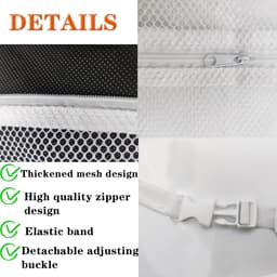 2 stuks Sneaker Droger & Wasmachine Tas, Droger voor Schoenen, Kleding & Wasserij - Elastische Riemverstelling voor de meeste drogers Machines Deur in Wasruimte (15,7x15,7 inch) — thumbnail 4