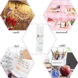 Mini Heldere Fotohangende Klemmen - 100 Stuks Plastic Foto Clips, Kleine Kledingknijpers voor Thuis, School en Kunstdecoratie — thumbnail 4
