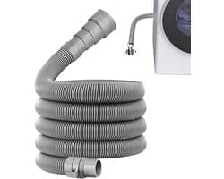 Afvoerslang verleng - Afvoerslang - wasmachineslang - met slangklemmen en afvoerslang verbindingsstuk - Knipbaar - voor wasmachine en vaatwasser - Ø28–42mm - 1 meter