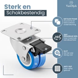 VanDijck Wasmachine Verhoger - 4 Wielen en 8 Poten - 42-75 cm - 500 kg — thumbnail 5
