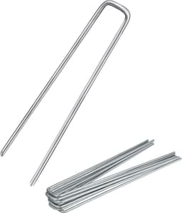 Grondankers - Grondpennen Haringen - Tuin Vastzetten - Anti-roest Gegalvaniseerd - 100x13x2.9 mm - Zilver — thumbnail 2