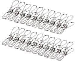 Wasknijpers Roestvrij Staal - Kledingklemmen Hangers - Kleding Drogen - Glad Oppervlak Geen Vlekken - 20 Stuks - Zilver