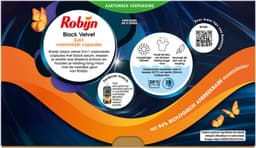 Robijn Wascapsules 3-in-1 Black Velvet – 80 Wasbeurten – 2 x 40 Capsules – Zwarte & Donkere Was – Black Serum | Voordeelverpakking | Black Colored Wash — thumbnail 2