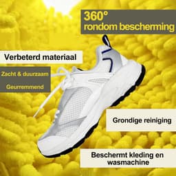 2 Stuks Schoenwaszak voor Wasmachine- Waszak voor Schoenen met 360° Reinigingspluche- Herbruikbare Schoenen Waszak met Ritssluiting- Sneaker Waszak voor Wasmachine en Droger- Geschikt voor Alle Schoensoorten en Maten- 39 × 19 cm — thumbnail 3