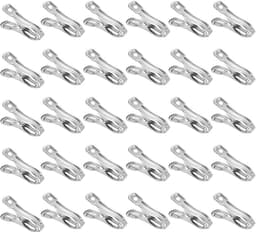 30 stuks- Wasknijpers-wasknijpers metaal -wasknijpers groot-wasknijpers roestvrij staal -Badlaken Knijpers -Strandlaken Knijpers-Handdoek Knijpers-Voor dagelijks wasgoed, strandhanddoek, badhanddoek--Winddicht- Anti Slip-5.5cm — thumbnail 1