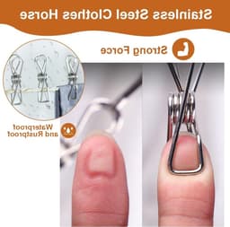 70 Stuks RVS Wasknijpers voor Kledingrekken, Winddichte en Duurzame Kledingknijpers voor Sokken en Handdoeken — thumbnail 2