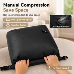 SnelShoppen - Herbruikbare Vuilwaszak 28L met Kliksluiting - Waterdichte Compressiezak van 70D Nylon - Opvouwbare Waszak voor Reizen, Zwemmen, Fitness — thumbnail 2