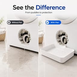 Afvoerbak voor wasmachine - Wasmachine lekbak - 3D-geprinte waterdichte bak - Lekbak wasmachine - Wateropvang - Afvoer - 18cm — thumbnail 2