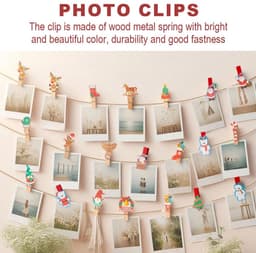 Dailygoods- Knijpers Hout 40 Stuks - Decoratieve Sierklemmen - Kerstmis - Mini Knijpertjes - Duurzaam - Jute Koord - Decoratieve Clips — thumbnail 5