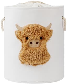 Dailygoods- Wasmand 58L - Wasverzamelaar - Highland Cow - Groot - Duurzaam - Lichtgewicht - Waszak — thumbnail 1
