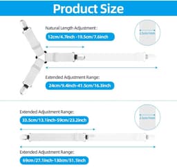 Dailygoods - Verstelbare Bedlakclips 6 Stuks voor Stabiliteit van Beddengoed — thumbnail 4