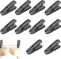 Wasknijpers - Kledingclips - Kleding Drogen - Winddicht Ontwerp - 10 Stuks - Grijs — thumbnail 5