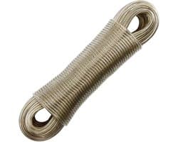 Draagbare Waslijn - Waslijn Buiten Binnen - Kleding Drogen - Stalen Kern PVC Dekking - 20 Meter - One Color