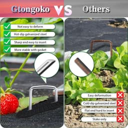 Omgoods - Set van 50 Gegalvaniseerde Grondankers voor de Tuin — thumbnail 3
