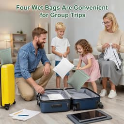 Natte tas 40 x 30 cm - waterdicht - herbruikbaar - ideaal voor vuile was - ShopVlot — thumbnail 2