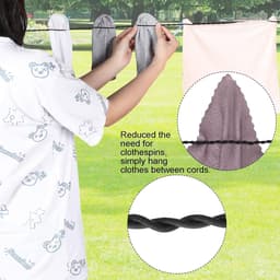 Intrekbare Waslijn - Reis Waslijn - Kleding Drogen - Met Zuignap - Tot 2.8 Meter - Zwart — thumbnail 4