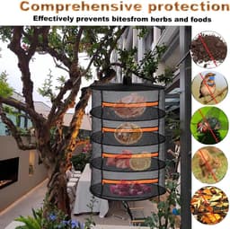 4-Layer Drying Net for Herbs, Drying Net with Lopper and Hook, Hanging Herb Drying Rack, Drying System with Zipper for - ShopVlot — thumbnail 4