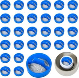 Wasmachinefilter - 30 Stuks - Wasmachineslangfilter - Inlaatklepfilter - Herbruikbaar - Haarvanger - Haar Vanger - Onderdelen Voor Wasmachines - Geschikt Voor Automatische Wasmachine-Accessoires - Blauw — thumbnail 1
