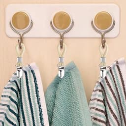 Handdoekclips - Theedoekclips - Set van 6 - Katoen - Metalen klemmen - Ophangen kleding strandhanddoeken - Keuken badkamer kasten - Geschikt voor alle handdoeken - Diverse kleuren en modellen — thumbnail 4