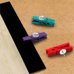 - Houten Pin Knijpers - Multigekleurd - Hobby - Decoratief - Papier Foto Muur - Geschikt voor Drukpin - Kleurrijk Model — thumbnail 4