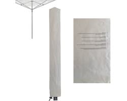 REDOM - Droogrek Hoes 16x16x180 cm – Beschermhoes voor Droogrek en Wasrek – Bescherming tegen Stof en Vuil – Voor Balkon, Tuin en Wasruimte – 600D Oxford Doek – Grijs