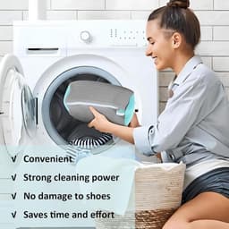 Herbruikbare waszakken voor schoenen met ritssluiting, 360° reiniging, geschikt voor wasmachines en drogers — thumbnail 5