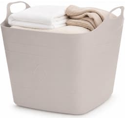 Excellent Houseware Flexibele emmer - beige - 15 liter - kunststof - vierkant - 37 x 30 cm — thumbnail 3