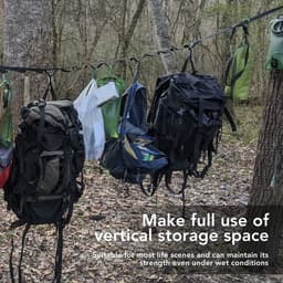 Waslijn, uittrekbaar, camping, waslijn, multifunctionele nylon waslijn, drooglijn voor reizen, tuin, tuin — thumbnail 5