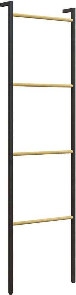 COVREO Droogrek 49 x 167,5 cm zwart staal, handdoekladder met 4 stangen — thumbnail 2