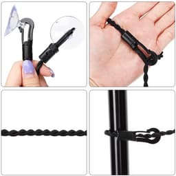 Waslijn Uittrekbaar - Draagbaar - Campingaccessoires - Waslijn met Haken - Waslijn met Zuignappen - Rubberband Materiaal - Drooglijn — thumbnail 3