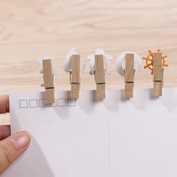 Verpakking van 10 Mini Houten Klemmen, Maritieme Cadeaus, Houten Wasknijpers, Decoratieve Clips, Decoratie Clips, Maritieme Decoratie, Klemmen, Fotoklemmen voor Knutselen, voor Fotowand, Fotolijst, — thumbnail 5