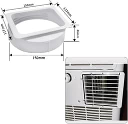 Générique 150 mm draagbare Air Conditioning Exhaust Duct Interface Pipe Connector Air Conditioner Accessoires Raam Adapter (A 15 cm) — thumbnail 2