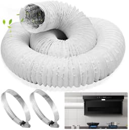 Afvoerslang Ø 150 mm lengte 6 m flexibel pvc aluminium buis airconditioning ventilatieslang flexibele slang aluminium voor mobiele airconditioning wasdroger afzuigkap droger — thumbnail 1