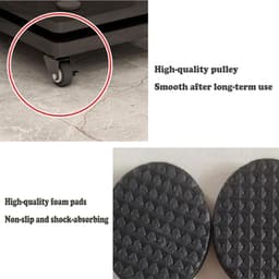 Subwoofer Isolatiestandaard - Audioplatform Wielen - Thuisbioscoop Geluid - Minimaliseert Trillingen - 25mm Dik Bord - Zwart — thumbnail 3