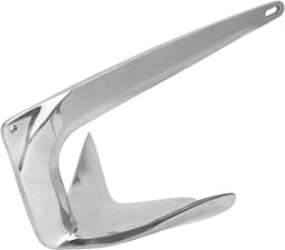 Boot Anker - Aasanker - Boot Stabiliseren - Zelfnivellerende Geometrie - 1kg - Zilver — thumbnail 1