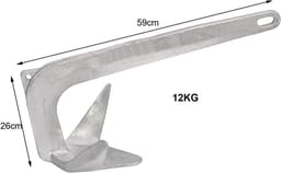 Bruce Anker - Zeeanker Rubberboot - Boot Stabiliseren - Verzinkt Staal - 12 kg - Grijs — thumbnail 5