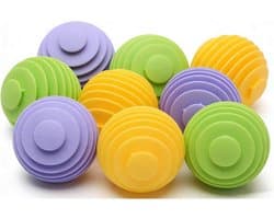 Wasbal voor wasmachine, 9 stuks, herbruikbare rubberen wasballen, anti-verstrikking, wasballen voor wasmachine, droger en wasdroger