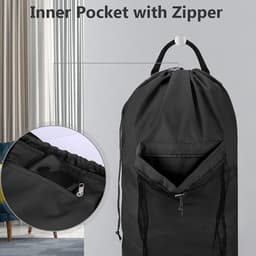 Was Backpack - Kleding Opbergzak - Kleding Organiseren - Gelijkmatige Gewichtsverdeling - 33x33x73 cm - Zwart — thumbnail 2