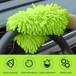 Autowasset, 3-delig, autowashandschoen, super absorberend, zonder krassen voor auto- en motoronderhoud — thumbnail 4